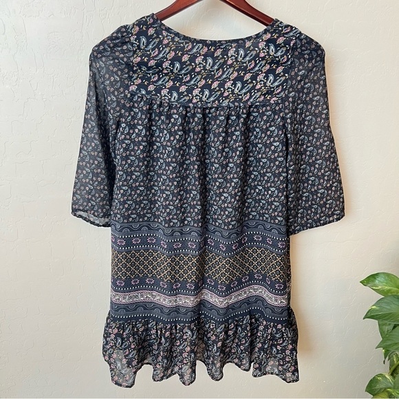Anthropologie Patrons of Peace flowy tunic Dress, lined, 3/4 sleeve, size S - Picture 4 of 13